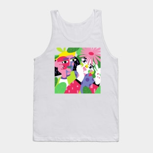 Bright color art flat Tank Top